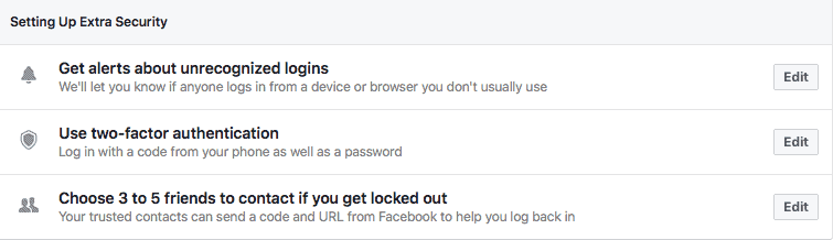 facebook unrecognized logins
