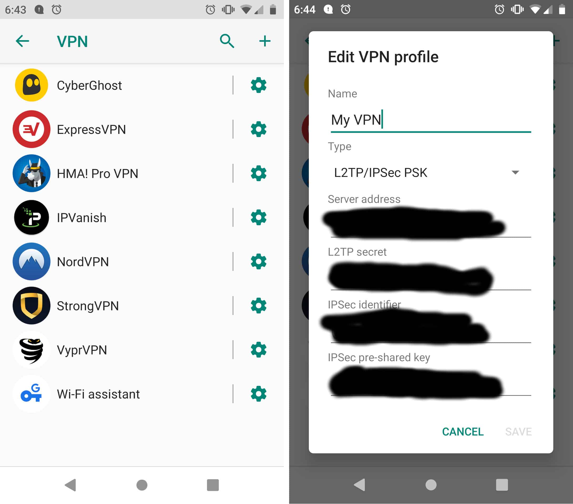 como configurar vpn en android