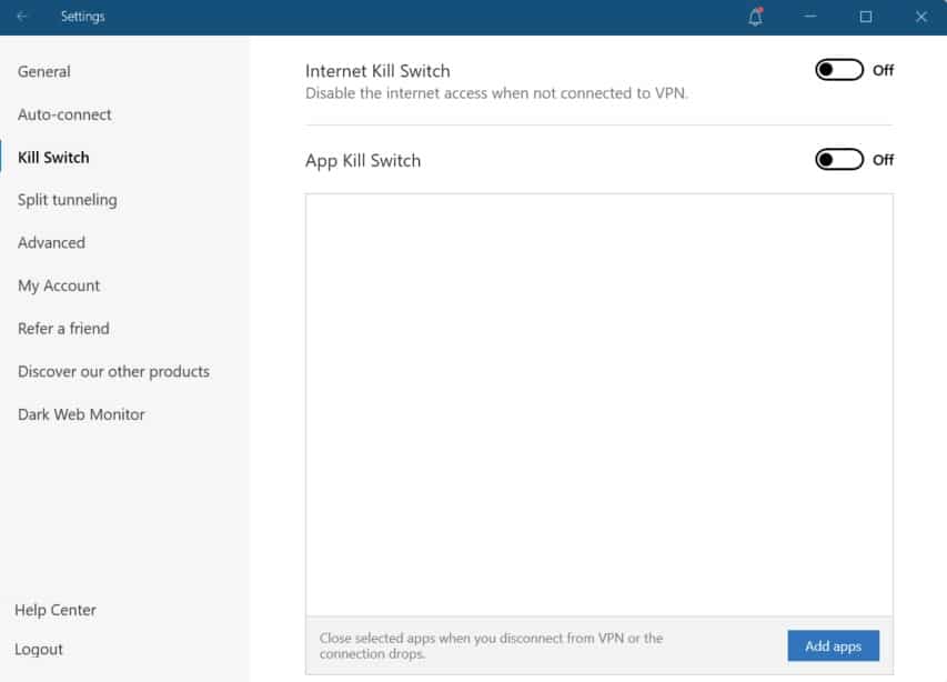 Kill Switch NordVPN