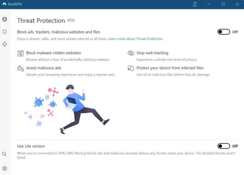 Protection NordVPN contre les menaces