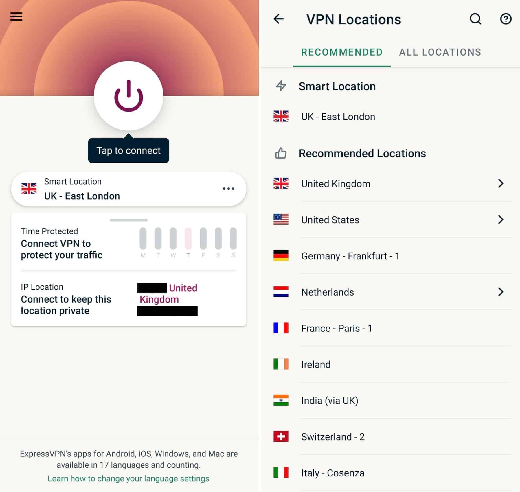 ExpressVPN Android and IP address