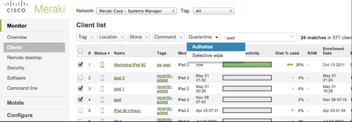 Cisco Meraki MDM
