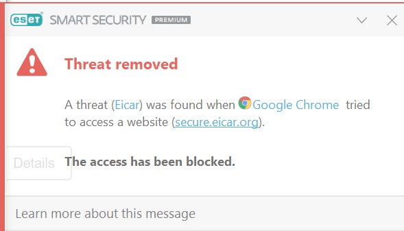 ESET effectiveness