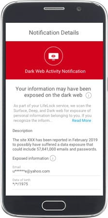 Norton Dark web Monitoring