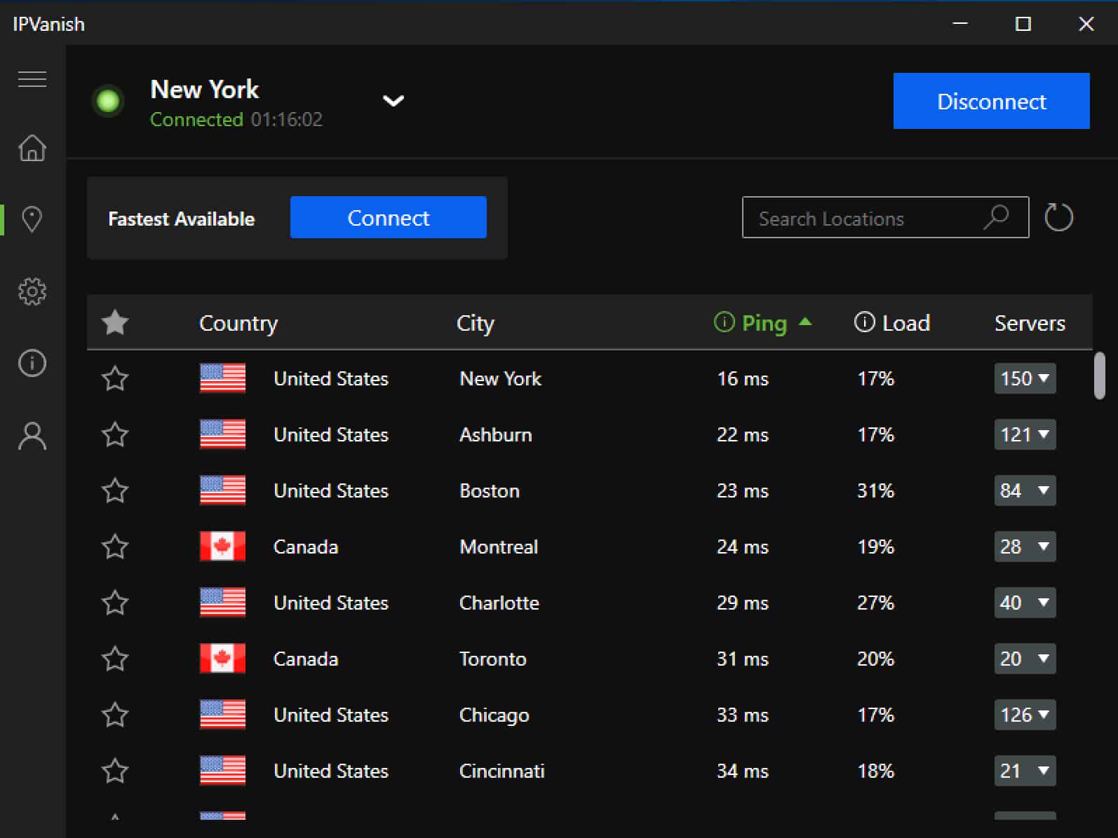IPVanish - App - Server - Streaming