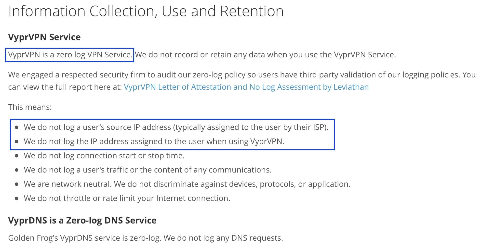 VyprVPN - 개인 정보 보호 정책