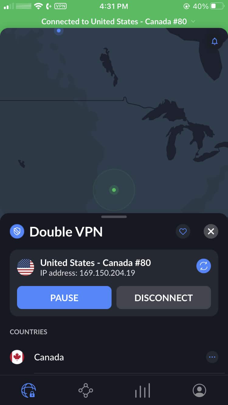 NordVPN – Appli iOS
