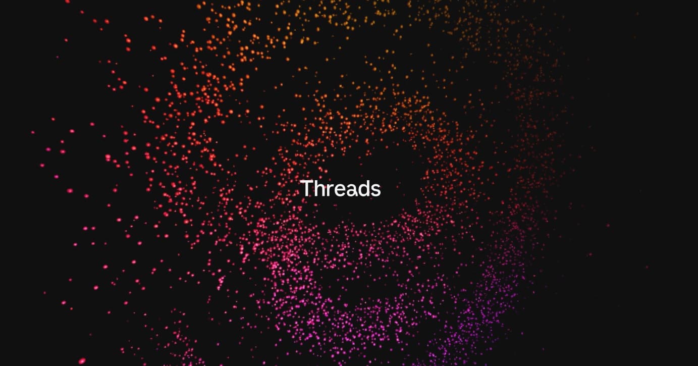 Threads homepage when visited from EU