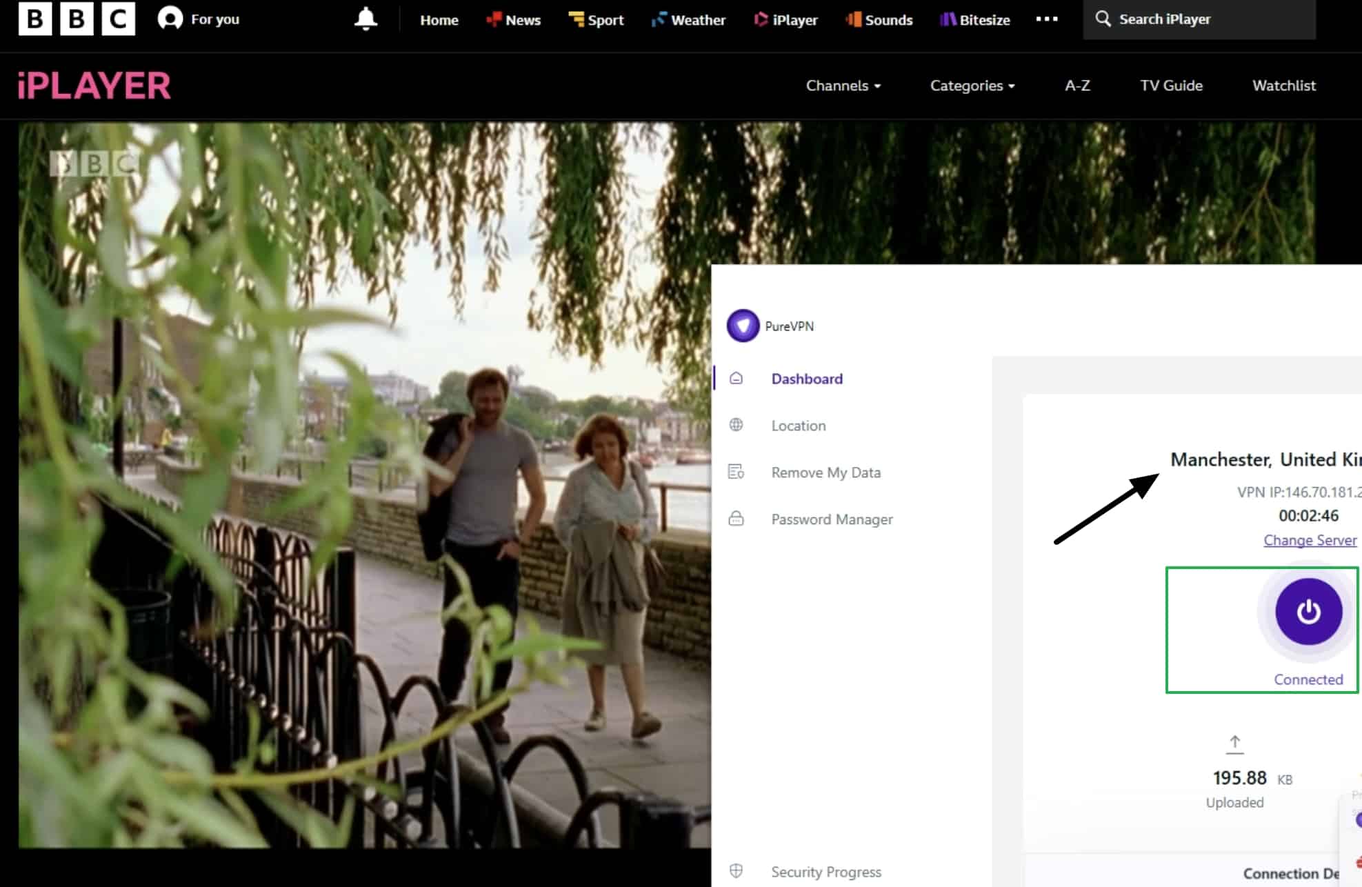 PureVPN works with BBC iPlayer