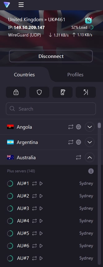 ProtonVPN 서버