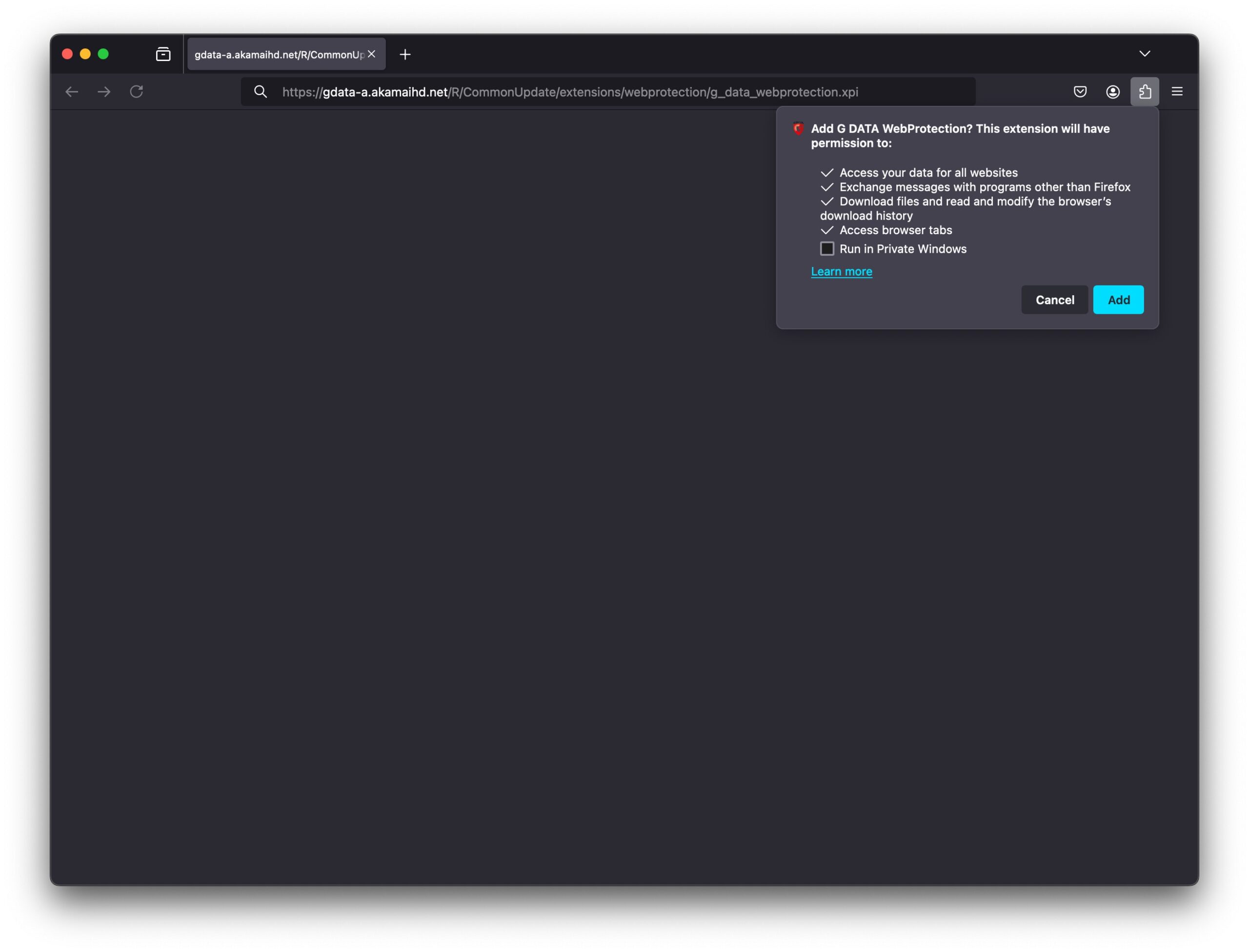 GData - Web Protection - Firefox Install