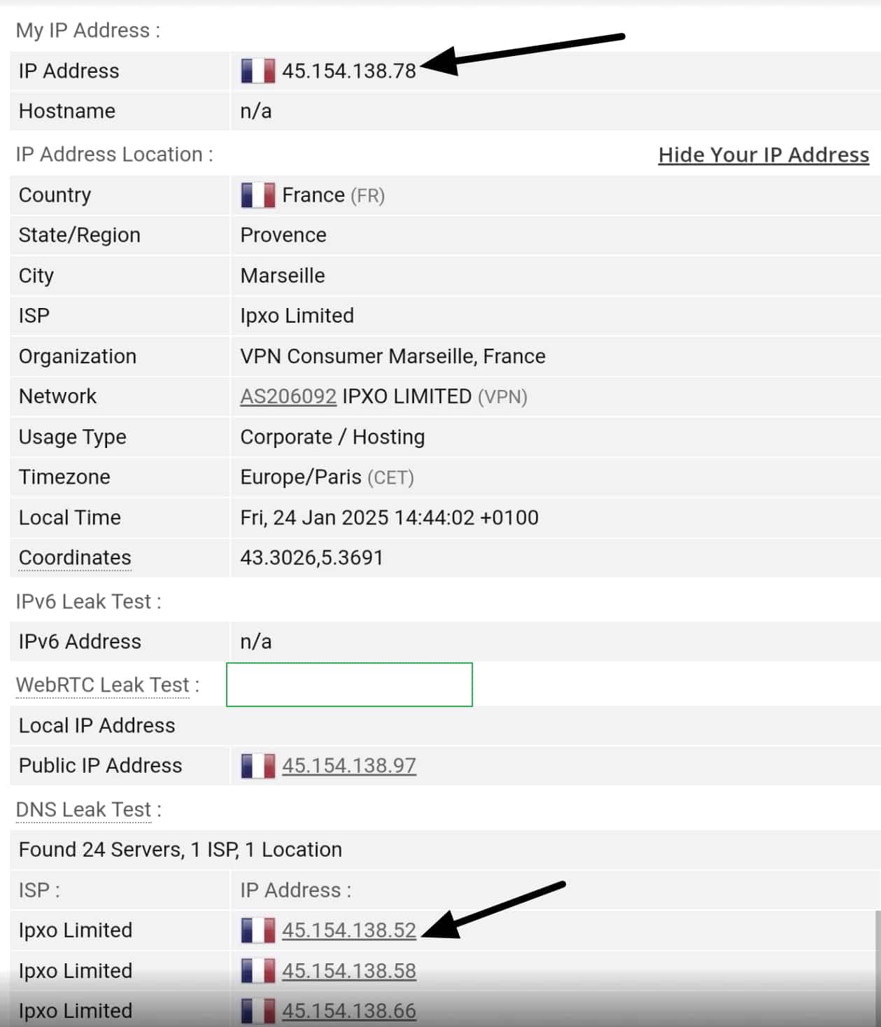 expressvpn leak test