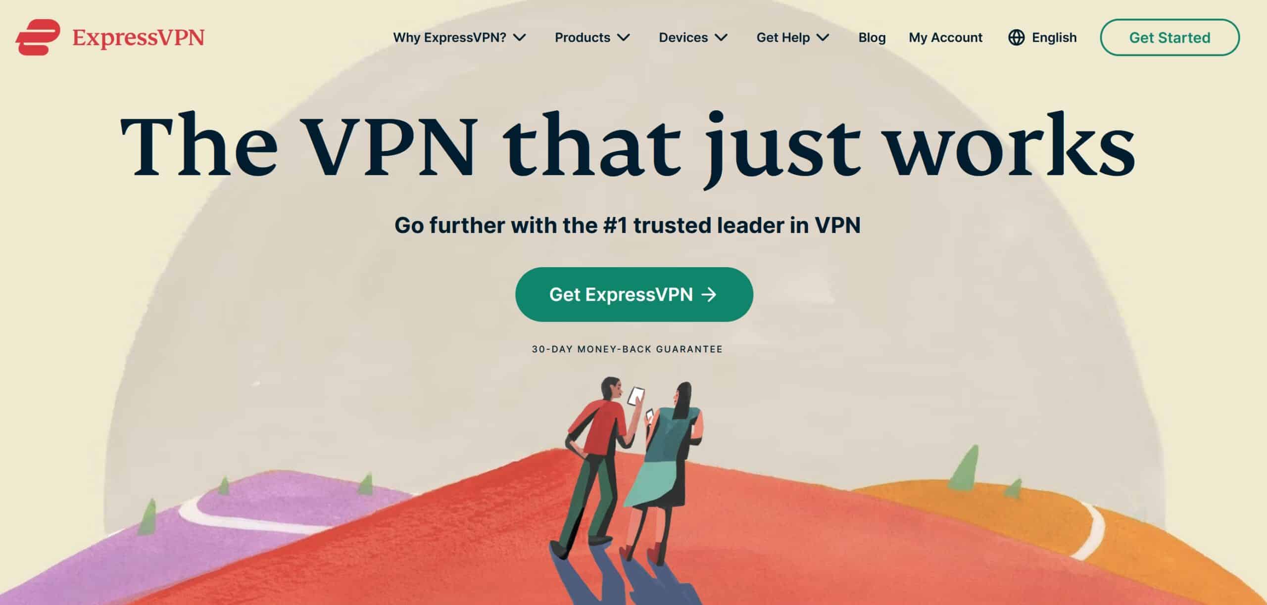 expressvpn home screen