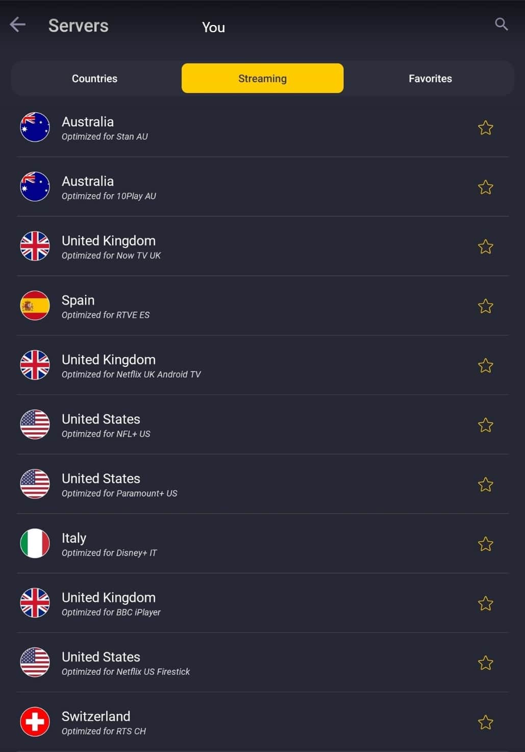 streaming servers android