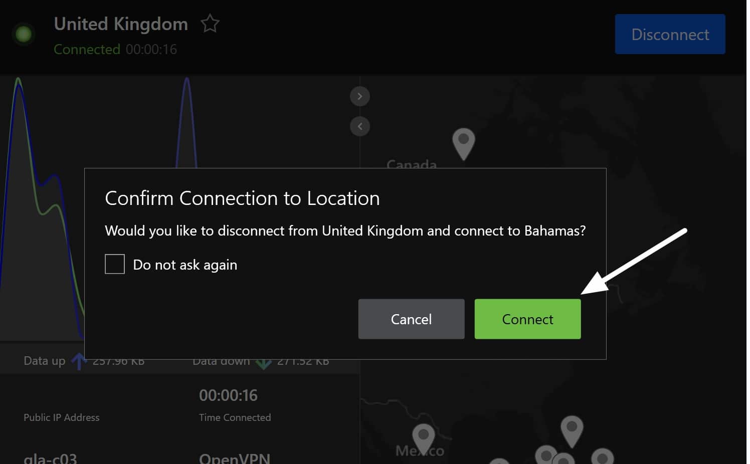 ipvanish connection warning