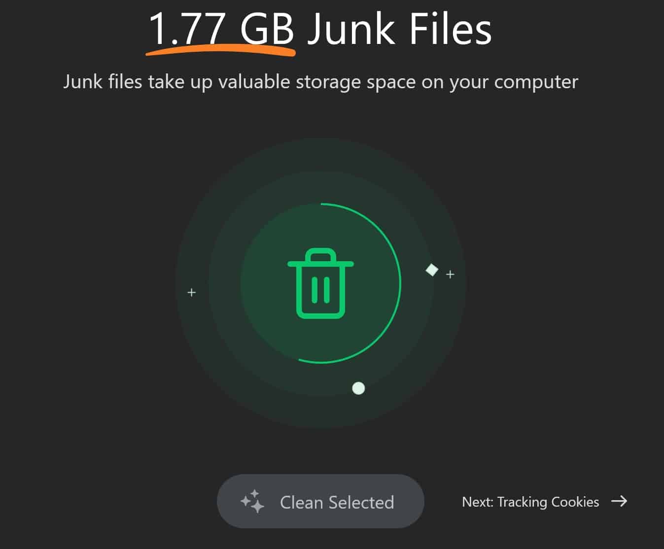 clean up found 1.7 GB