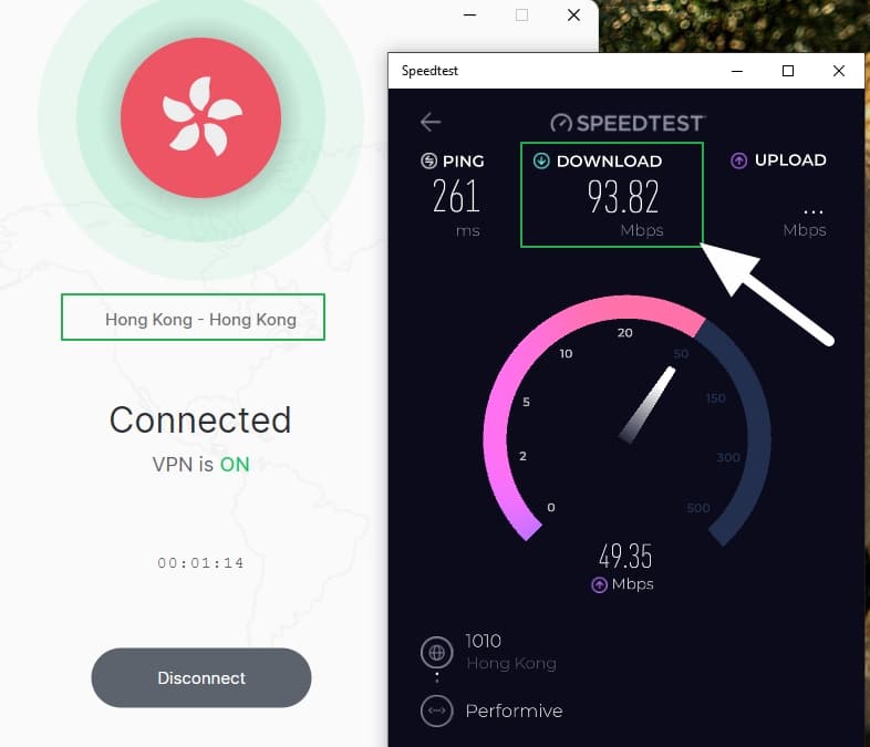 total vpn speed test hong kong 3