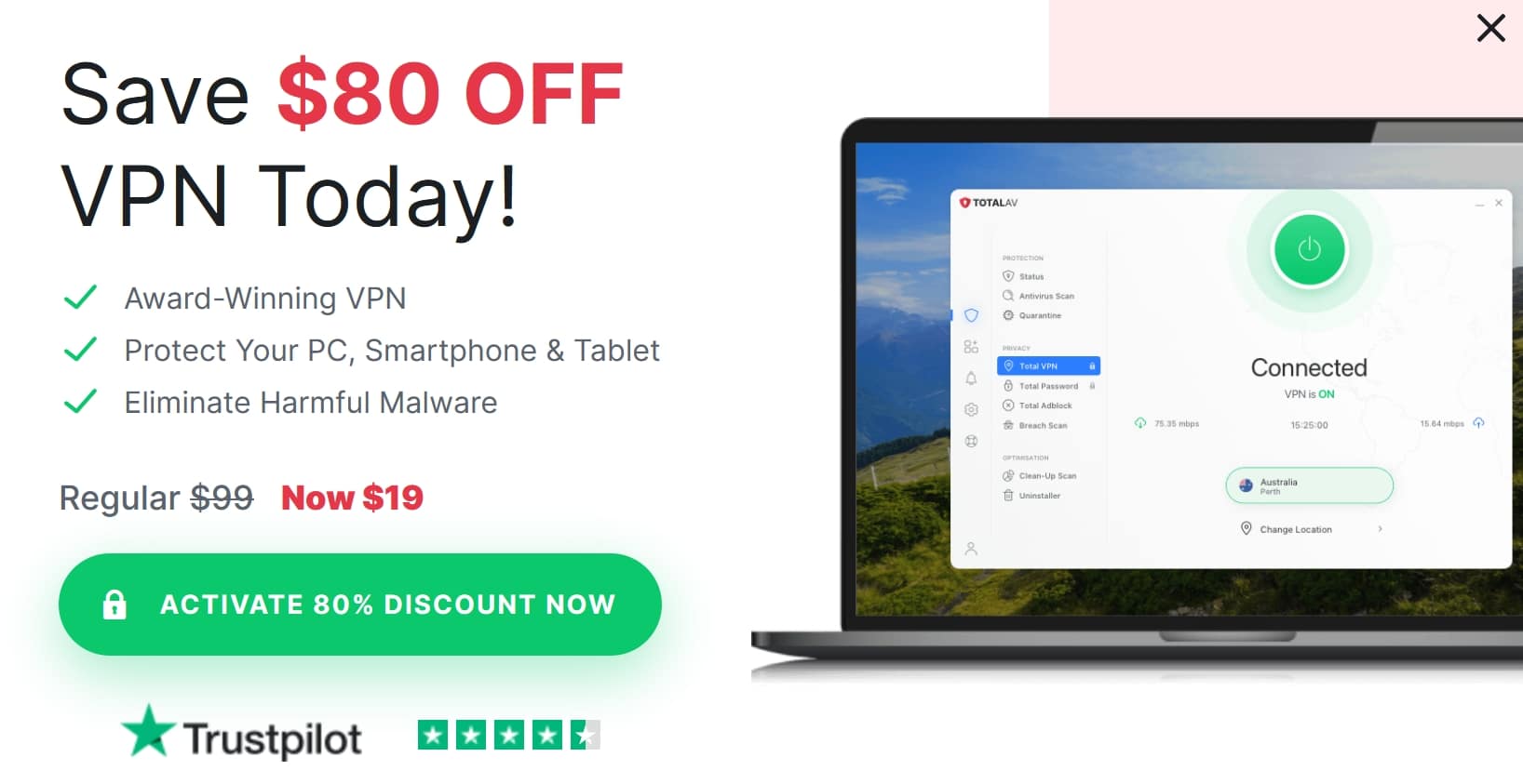 totalvpn pricing 12 month USA deal WAIT