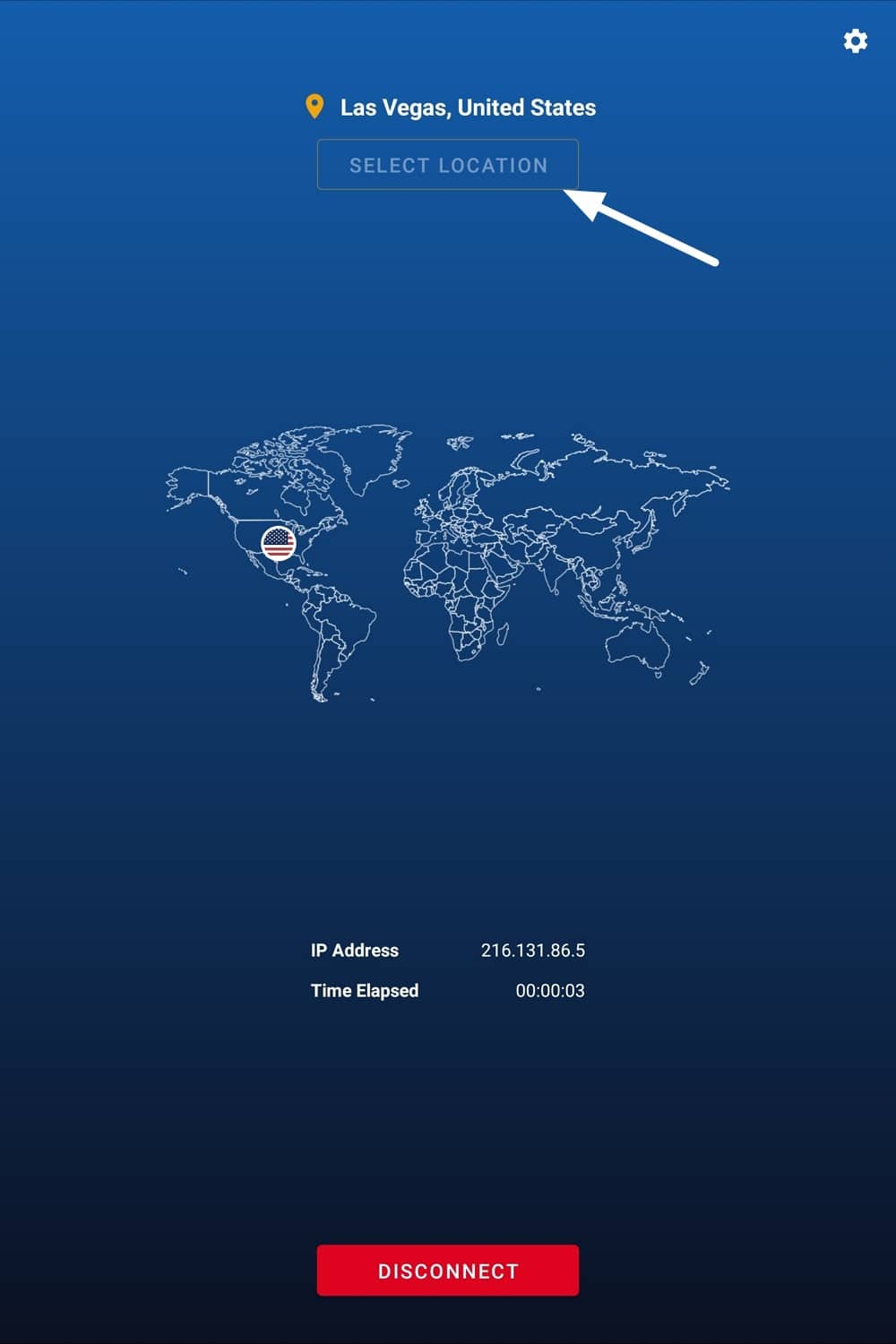 strong vpn android location