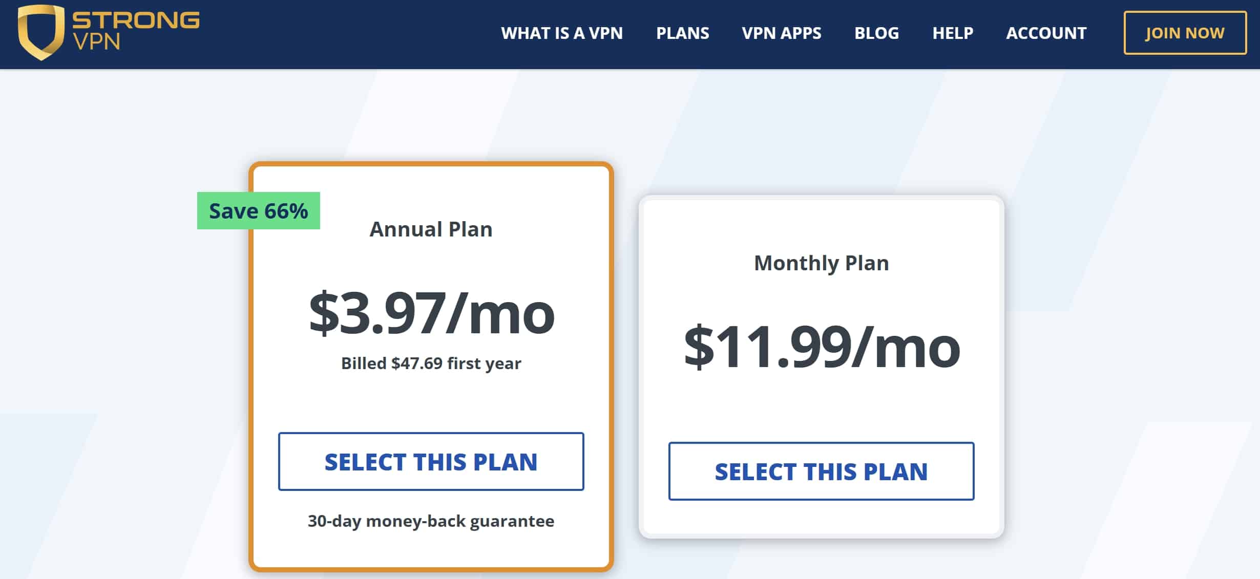 strongvpn pricing plans