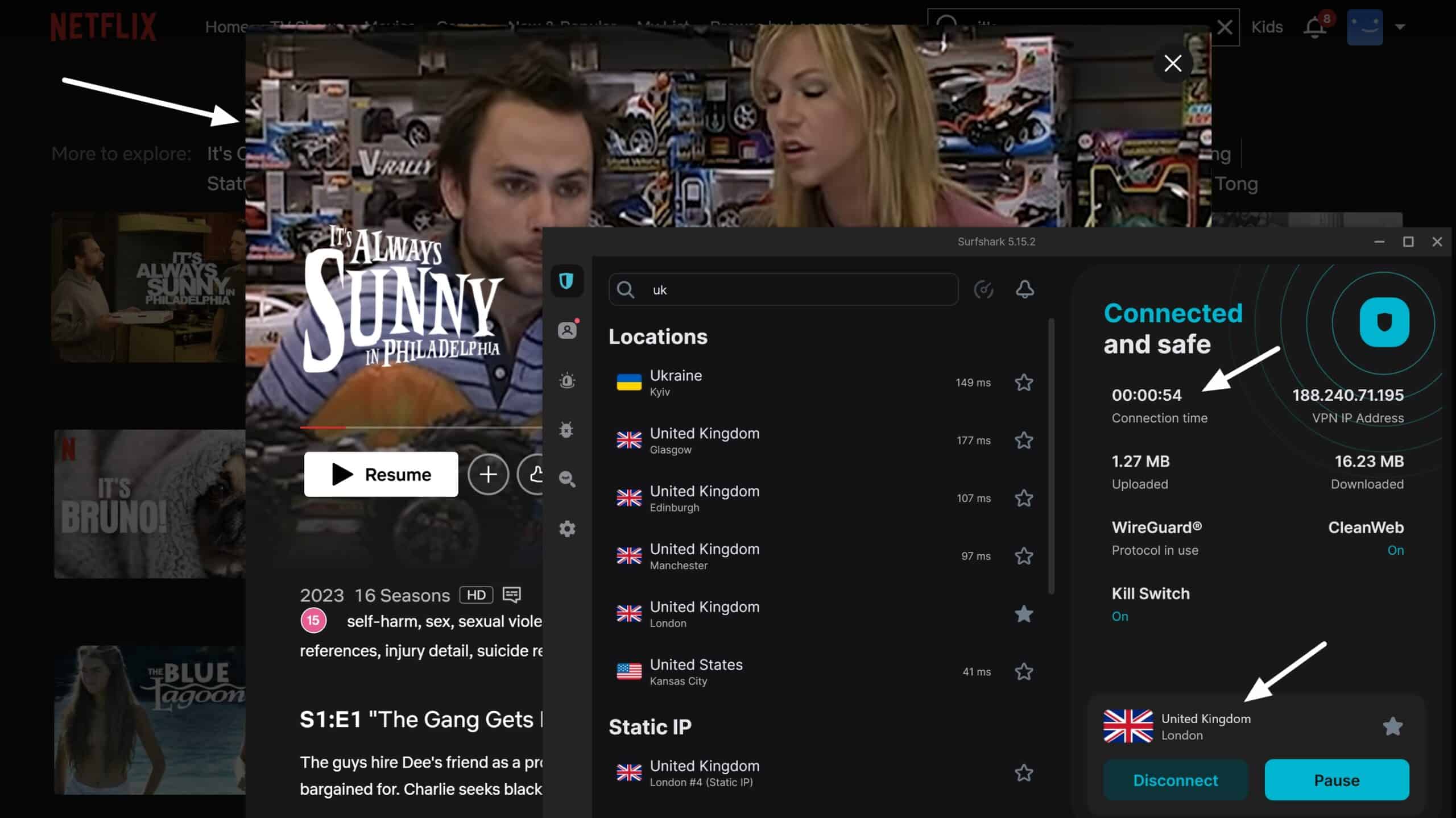 surfshark netflix uk